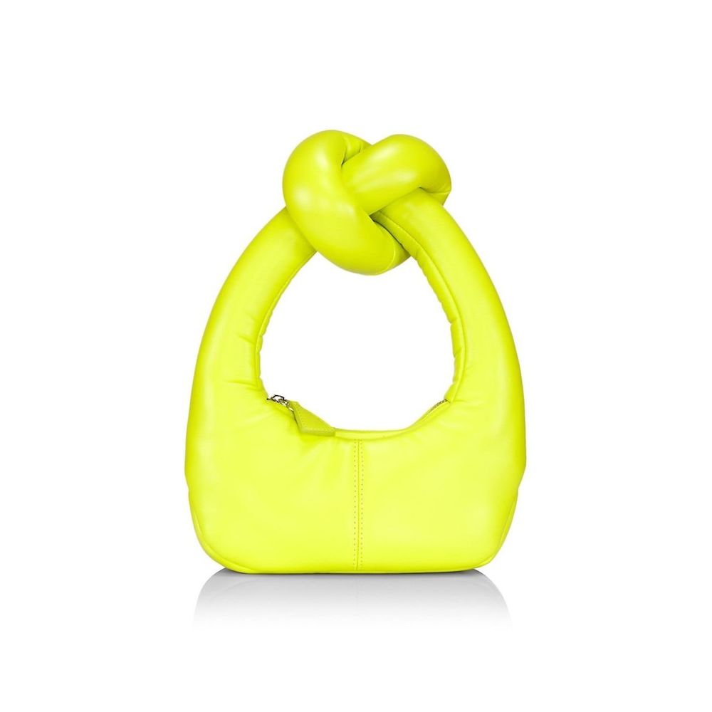 Neon Yellow Knot-Handle Crossbody Bag